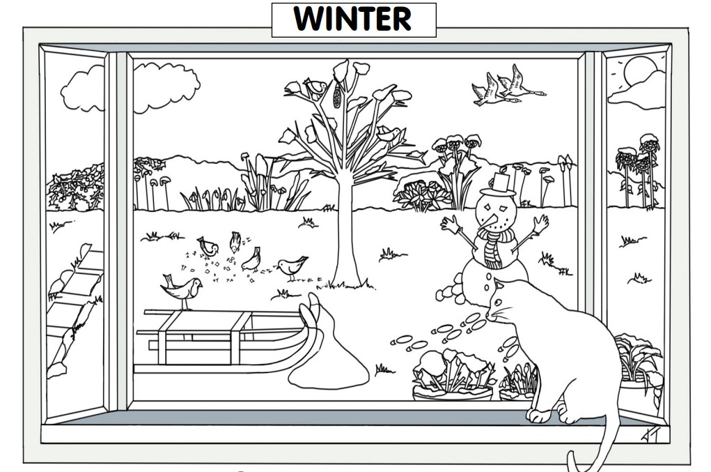 Dibujo de invierno (winter) para colorear