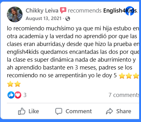 Testimonio - "Ha aprendido bastante en 3 meses."