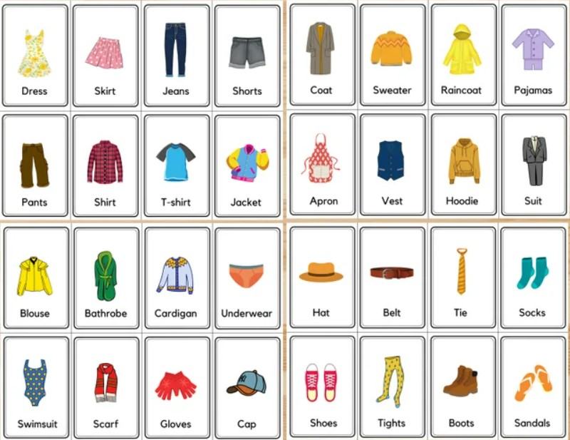 ¿Cómo enseñar las prendas de vestir en inglés? - English4Kids