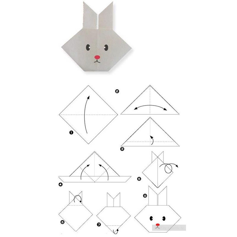 Conejo de origami - English4Kids
