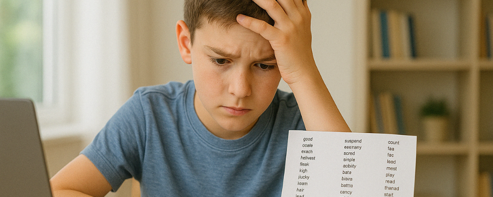 Niño que no logra aprender ingles con metodos tradicionales