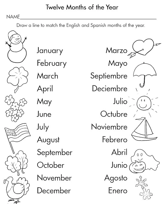 Actividades para aprender los meses en inglés - English4Kids