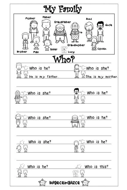 ejercicio de familia english4kids - English4Kids