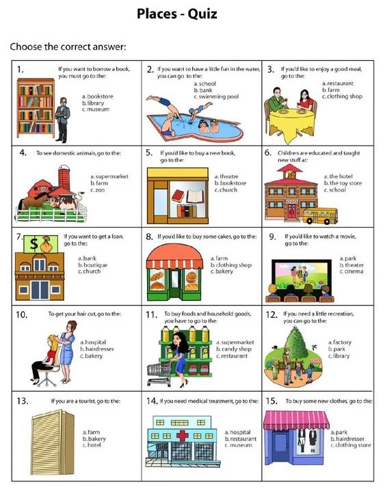 Quiz lugares publicos